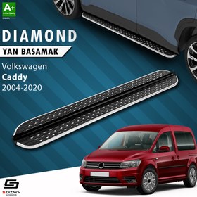 Resim S-Dizayn VW Caddy 3 Uzun Şase Diamond Krom Yan Basamak 223 Cm 2004-2020 A+ Kalite 