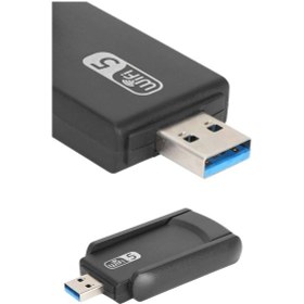 Resim Hnrlıshp Wifi Adaptörü Bt5.0 Wifi 2'si Bir Arada Çift Bantlı Çift Anten 