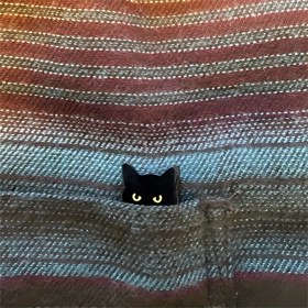 Resim STAREDGE Erkek Siyah Kedi Broşu - Giysi ve Çantalar için Rahat Alaşım Moda Aksesuarı 