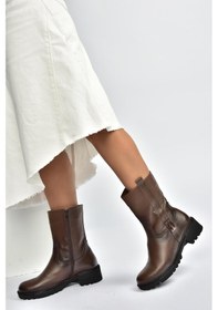 Resim Fox Shoes V654070603 Kahverengi Hakiki Deri Kadın Bot Kahverengi-hakiki Deri 