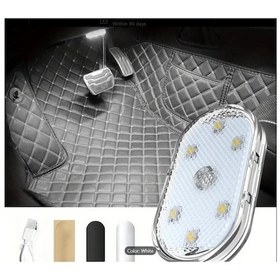 Resim Sge Teknoloji Araç İçi Beyaz Işık Şarjlı Dokunmatik Led Lamba Işık 