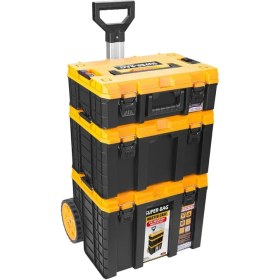 Resim S-M-L Master Case 3'lü Set Tekerlekli Alet Taşıma Çantası, 