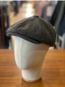 Resim Peaky Blinders Tarz İngiliz Model Kaşe Kumaş Kasket Şapka Gri 