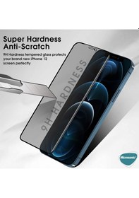 Resim Microsonic Apple Uyumlu iPhone 12 5D Gizlilik Filtreli Cam Ekran Koruyucu 