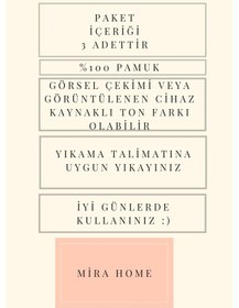 Resim 3 Lü Banyo Ayak Havlusu %100 Pamuklu 50x70 Cm Nice Antrasit 