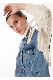 Resim Fabrika İndigo Kadın Denim Ceket F4WL-MNT0520 