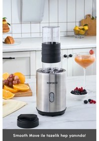 Resim Karaca Smooth and Move Inox 350W Personal Kişisel Smoothie Blender 