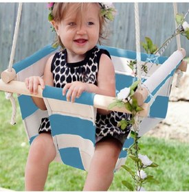 Resim Bundera Ahşap Bebek ve Çocuk Salıncağı 