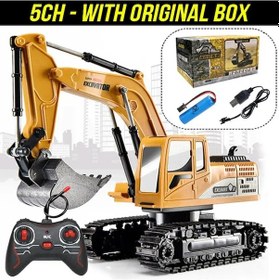 Resim Rc Ekskavatör 2.4 Ghz 6 K 1:24 Rc Mühendislik Araba Alaşım Ve Plastik Ekskavatör 5ch Plastic With Box 5ch Plastic With Box 