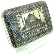 Resim Gökçe Koleksiyon Osmanlı Tuğralı Savatlı Gümüş Tütün Tabakası 