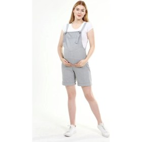 Resim Luvmabelly MYRA6200 - Gri Hamile Şort Salopet 