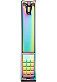 Resim Sones Siyah Renkli Titanyum Tırnak Makası Peeling Manikür Aleti Büyük Düz Renkli Titanyum 