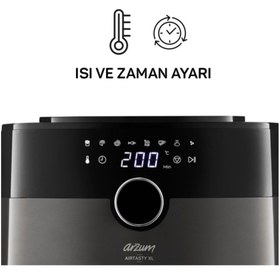 Resim Arzum Siyah Airtasty siyah XL Air Fryer Sıcak Hava Fritözü 8 Program 