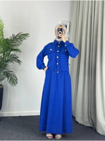 Resim Esre Store 44581 -Ayrobin Tesettür İkili Takım Mavi 