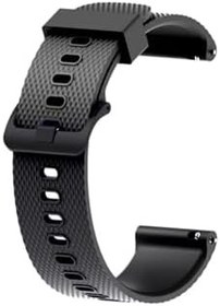 Resim Gpack Samsung Galaxy Watch 4 46mm ile Uyumlu Silikon Kordon, Siyah 