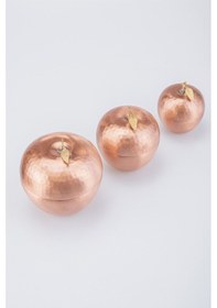 Resim El İşi Bakır Baharat Takımı 3 Lü Elma Motif El Dövmesi Dekoratif Yükseklik 1 6,5cm 2 8,5c 3 10,5cm Bakır 