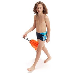 Resim Speedo Allover Leg Aquashort Erkek Çocuk Yüzücü Mayosu Lacivert-Mavi 
