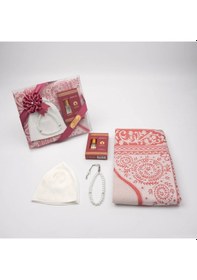 Resim Takke + Esans + Tesbih + Seccade Seti Bordo Bordo 110 x 64 