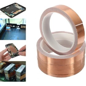 Resim Four Season 20 Mm x 20 Mt Tek Taraflı Iletken Bakır Folyo Kapton Bant Gitar Salyangoz Kovucu 