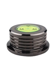 Resim Konesam Lp Plak Stabilizatörü Siyah - Denge Seviyesi Ve 50hz Hız Ölçer İle Vibration Azaltıcı Gramofon Aksesuarı 