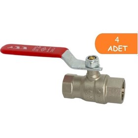 Resim 4 Adet Eca 1/2 Endüstriyel Tip Küresel Valfi İç Vida X İç Vida Pn25 602122187 