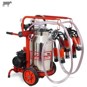 Resim Tamam Ecomini İkili İnek Süt Sağma Makinesi Paslanmaz Güğüm-kauçuk Kuru -3200 