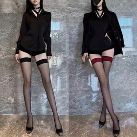 Resim Şık Kadınlar için Uyluk Üstü Çoraplar - Naylon Karışımı, Cosplay & Partiler için Mükemmel, Çoraplar, Cadılar Bayramı Kostümü 