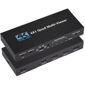 Resim Gplus 4KQM401 4K 2160P Multi Switch NVR DVR 4x1 Quad Multi Viewer 