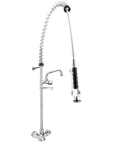 Resim Fkn Çapa Sanayi Tipi Çift Kontrollü Menekşe Spiralli Eviye Bataryası 