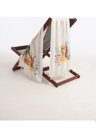 Resim Varol Baskılı Bambu Peştemal Plaj Havlusu - Caretta Caretta Carettacaretta/90x180 Krem 