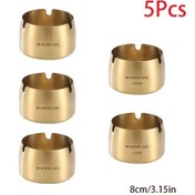 Resim Dashanshop 5 Adet Şık Kişiselleştirilmeli Şampanya Altın Renk Pirinç Küllük Seti 