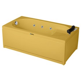 Resim Renkli Oturmalı Küvet | Jakuzi | Salacak | Sanacryl - 70x150 / Sarı / 1 Kişilik 