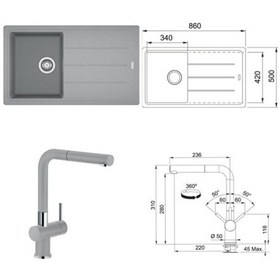 Resim Franke Bfg 611-86 Stone Grey 6+ Active Plus Doccia Armatür 