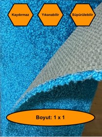 Resim MRT PLASTİK TURKUAZ KALIN YOLLUK, KAYDIRMAZ TABANLI DAYANIKLI YOLLUK, 1x1 metre 