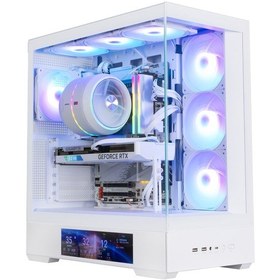 Resim Zalman P40 Ds Whıte Atx Mıd Tower Beyaz Kasa 2 X Usb 3.0, 1 X Usb Type-c,1 X Mikrofon, 1 X Kulaklık, 4x 120mm Argb Fan 