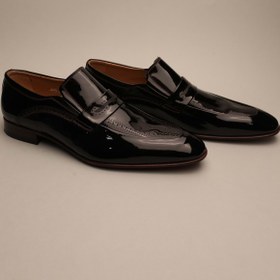 Resim Gondol Erkek Hakiki Deri Klasik Siyah 41 Ttx.126 