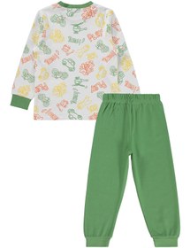 Resim Civil Boys Helikopter Baskılı 2-5 Yaş Pijama Takımı - Yeşil - Soft Yeşil / 2-3 Yaş 