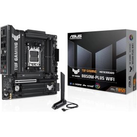Resim Tuf Gaming B850M-PLUS Wifi Amd B850 Am5 Ddr5 8000 Dp HDMI 3x M2 Usb3.2 Gen 2x2 Wifi 6e + Bt Aura Rgb 2.5gbit Lan Matx 14+2+1 Güç Aşamaları, 1xgen5 M.2, Ready For Advanced Ai Pc 