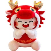 Resim Homyl 23 Cm Karikatür Çin Ejderha Yastık Dolması Hayvan Uzunluk 23cm 