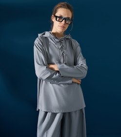 Resim ebu prive Kadın Önü Bağcıklı Spor Sweat Buz Mavi 
