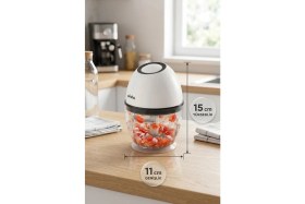 Resim Sinbo SHB-7503 Paslanmaz Çelik Bıçaklı Şarjlı Kablosuz Rondo 450 ml Beyaz Plastik Hazneli 