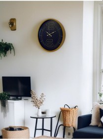 Resim 36 Cm Kahverengi Modern Duvar Saati Açık 