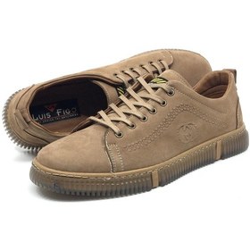 Resim Luis Figo Hakiki Deri Rahat Ortopedik Erkek Yazlık Casual Spor Ayakkabı 39-44 Vizon 