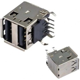 Resim Powermaster IC-265E USB 2.0 Şase A Dişi Ikili Dik Montaj 8 Pin Oto Teyp USB 