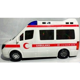 Resim Kardelen Pilli Ambulans Büyük Boy Sesli Işıklı Ambulans 