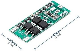 Resim BMS 2S 20A Balans Koruma Kartı Lityum Pil Batarya Li-ion 18650 