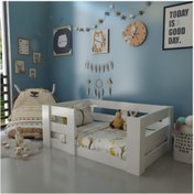 Resim Evbingo İdeal Montessori Karyola Beyaz B2 70x110 Yatak Uyumlu 