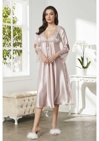 Resim Pierre Cardin Pudra 6'lı Full Güpür Gecelik Sabahlık Tk 6620 001 
