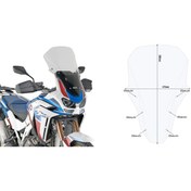 Resim Givi D1178st Honda Crf1100l Afrıca Twın Adventure Sports (20-21) Rüzgar Siperlik 