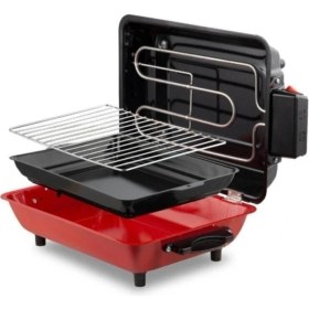Resim İnova Büyük Boy Elektrikli Izgara Barbekü Mangal Kebapçı Balıkçı Emaye Gövdeli + Emaye Tepsili 